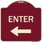 Signmission Parking Lot Enter Left Arrow Heavy-Gauge Aluminum Architectural Sign, 18" x 18", BU-1818-23427 A-DES-BU-1818-23427 - alternate 1